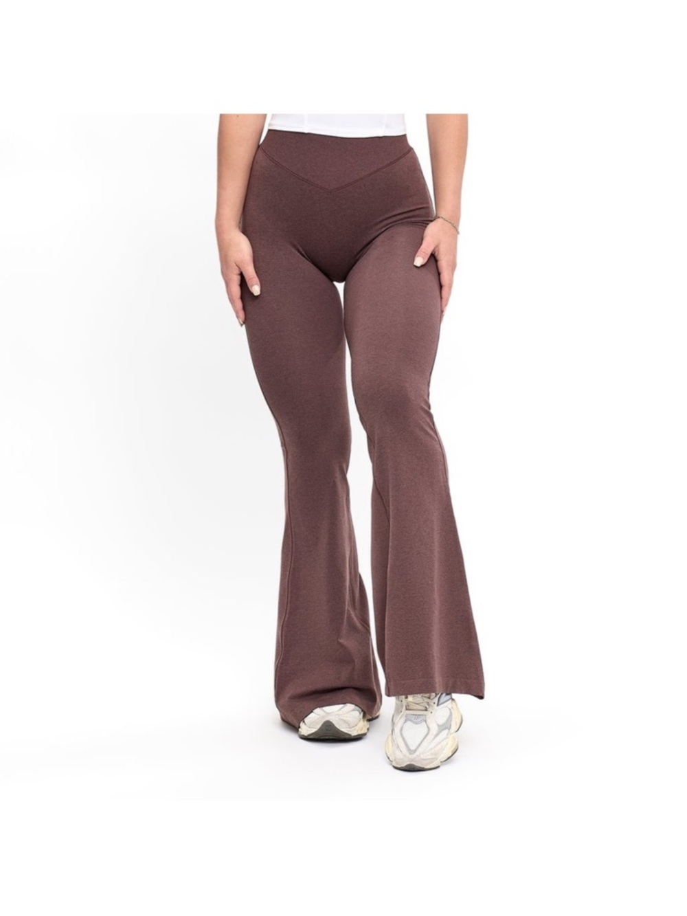 Buffbunny Collection Seamless Flare Legging Mocha Berry